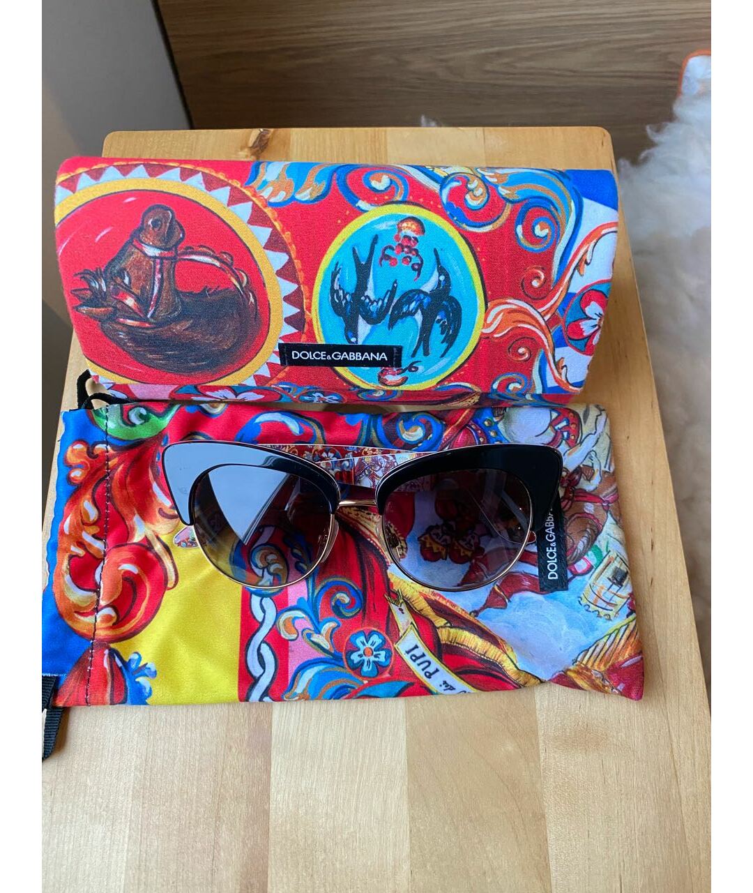 DOLCE&GABBANA Мульти пластиковые солнцезащитные очки, фото 4