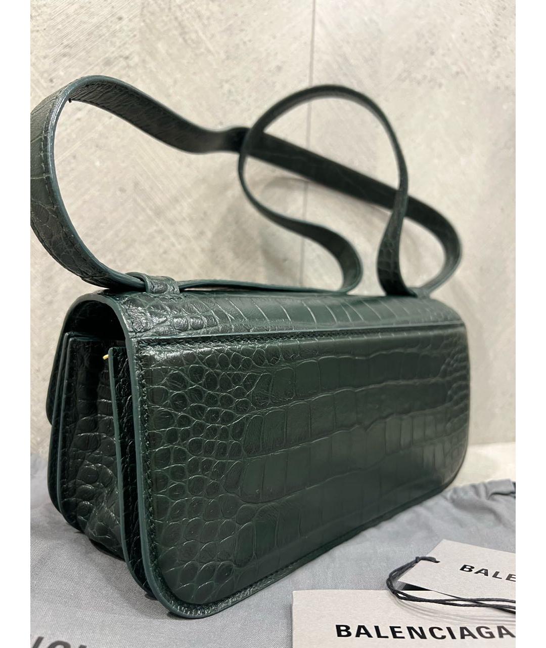 BALENCIAGA Зеленая кожаная сумка через плечо, фото 3