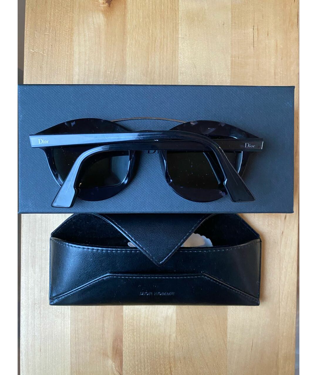 CHRISTIAN DIOR PRE-OWNED Антрацитовые пластиковые солнцезащитные очки, фото 3