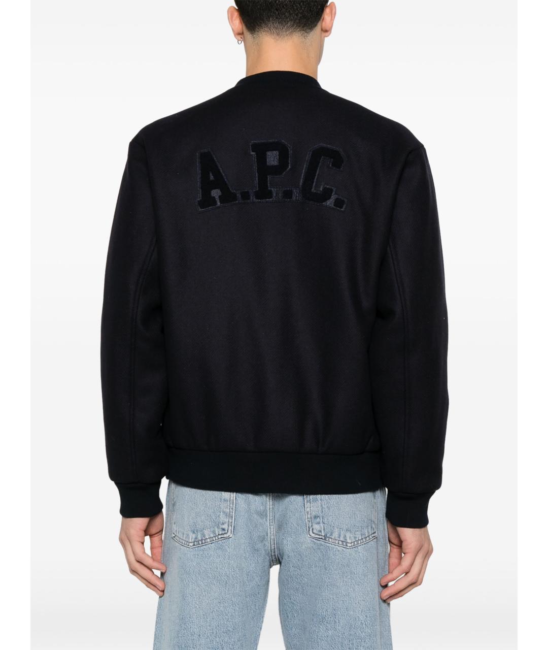 A.P.C. Черная шерстяная куртка, фото 4