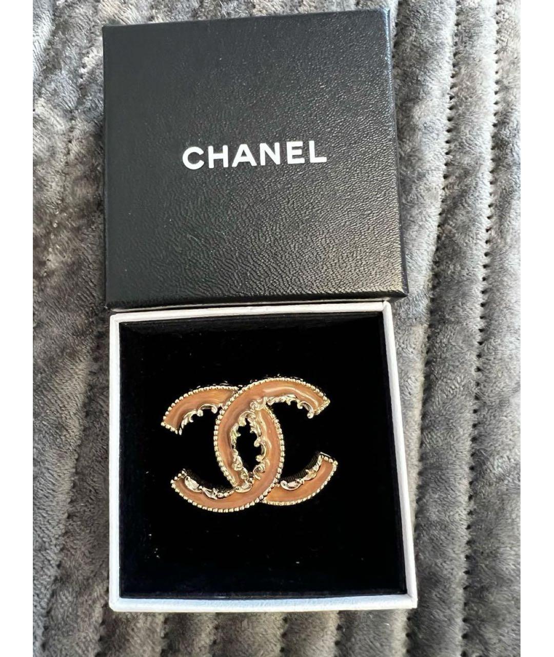 CHANEL Коричневая булавка / брошь, фото 3