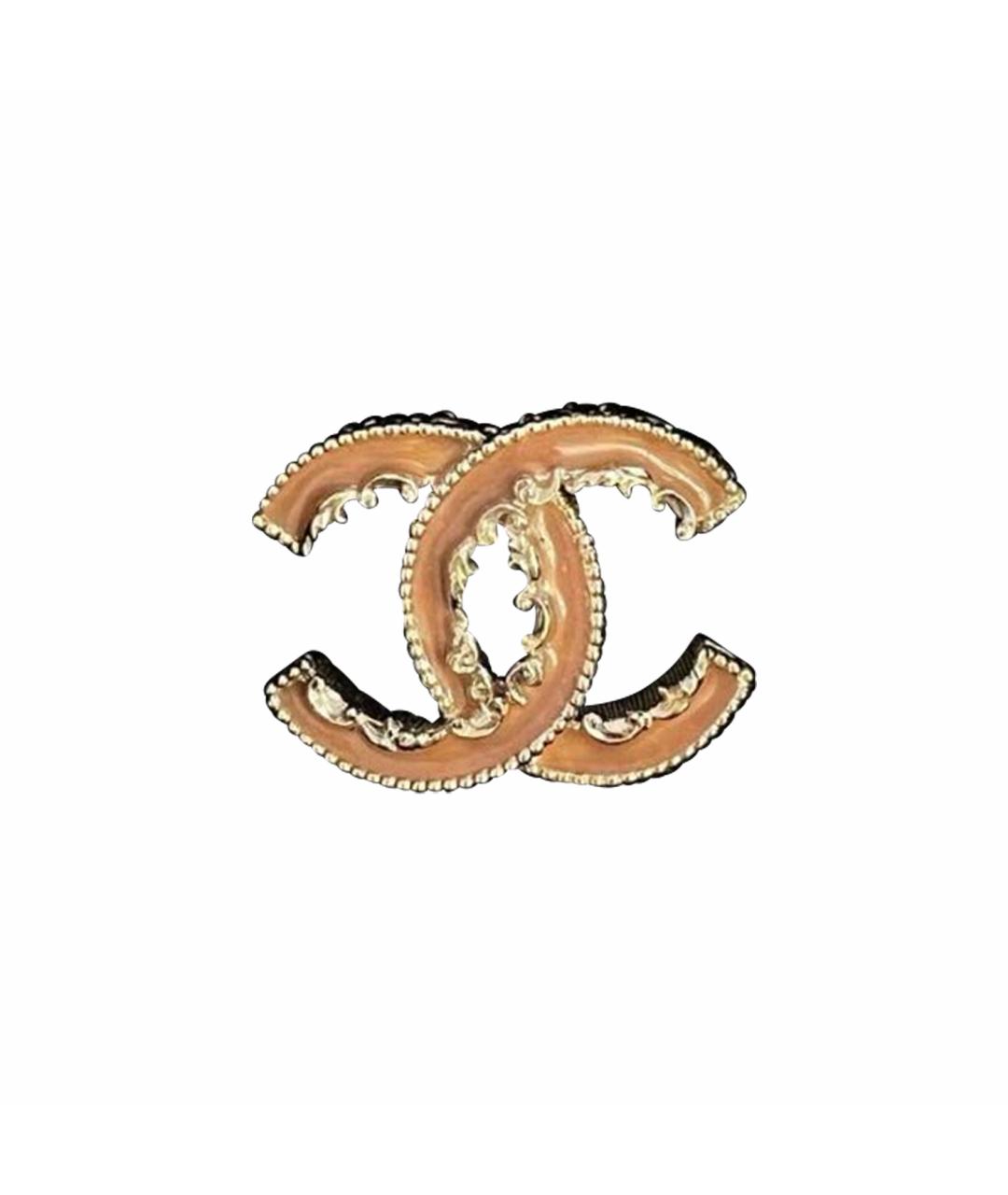 CHANEL Коричневая булавка / брошь, фото 1