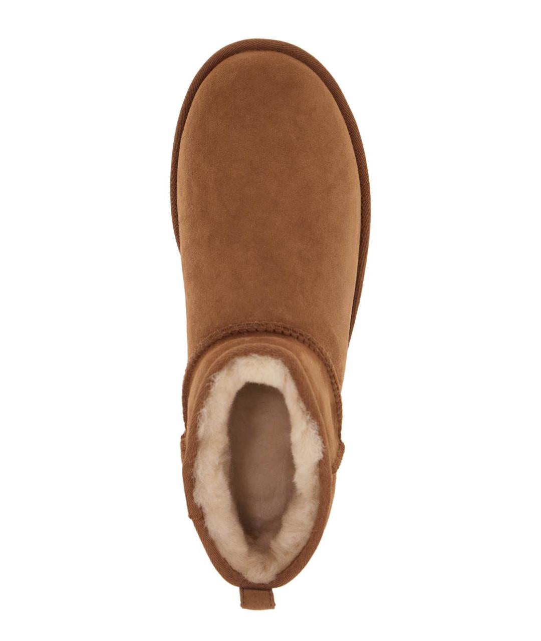 UGG AUSTRALIA Коричневые кожаные низкие ботинки, фото 4