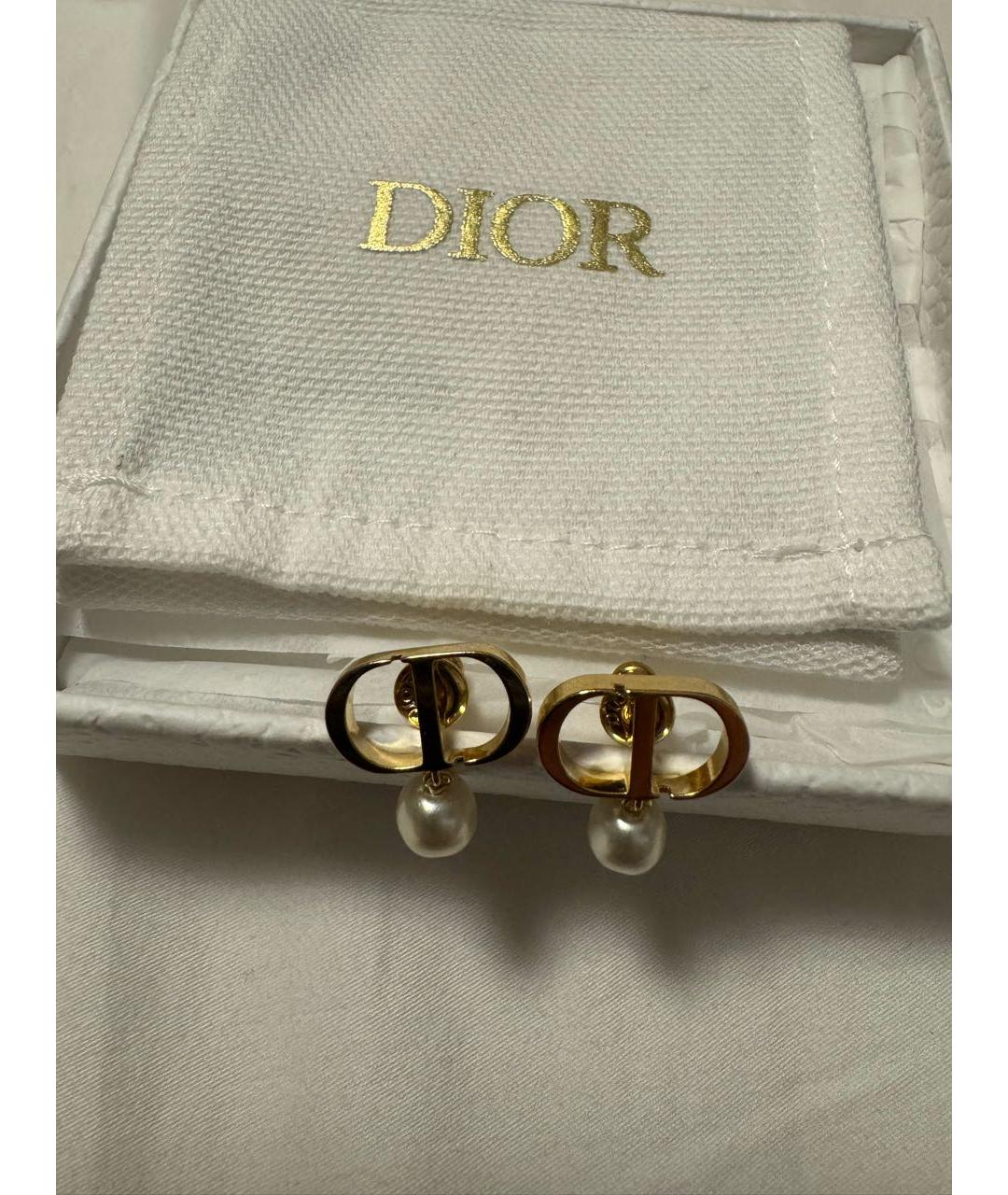 CHRISTIAN DIOR Золотые позолоченные серьги, фото 5