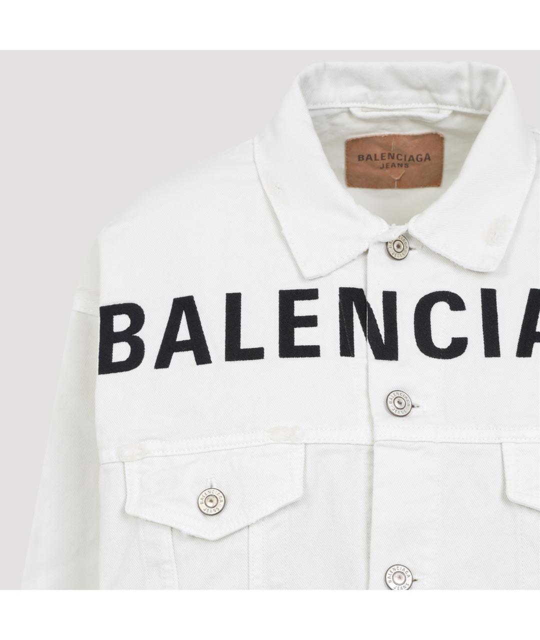 BALENCIAGA Белая хлопковая куртка, фото 3