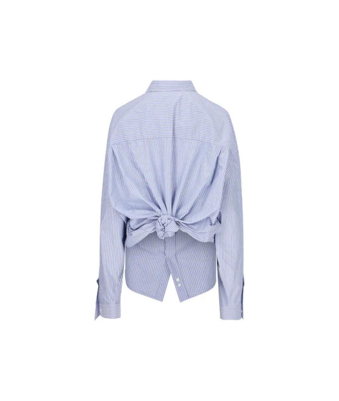BALENCIAGA Синяя хлопковая рубашка, фото 2