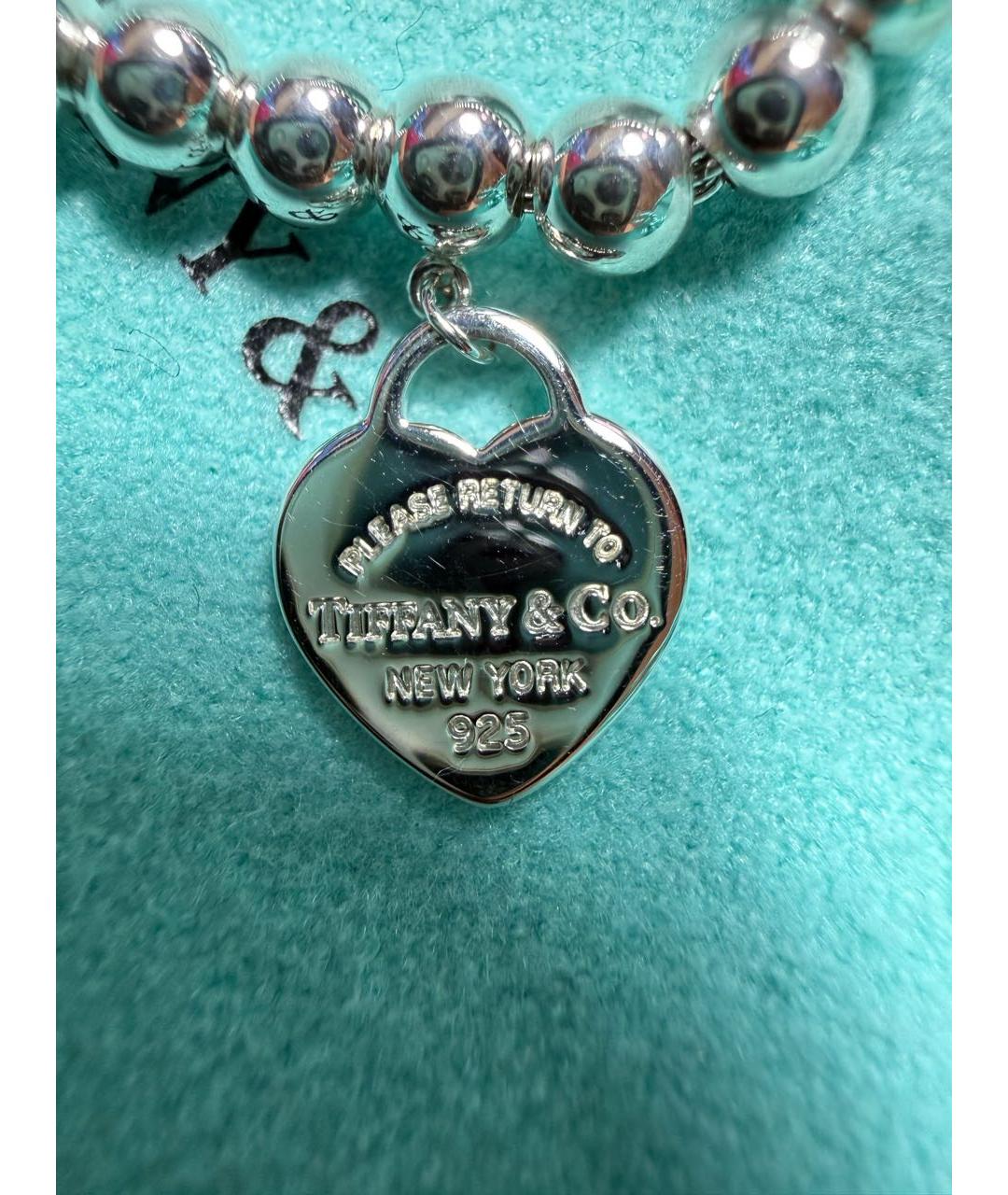 TIFFANY&CO Бирюзовый серебряный браслет, фото 6
