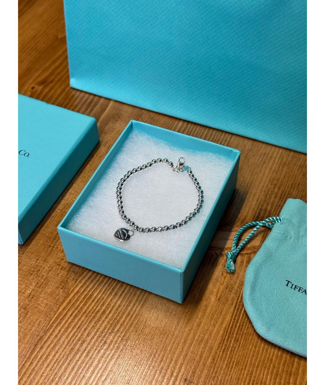 TIFFANY&CO Бирюзовый серебряный браслет, фото 4