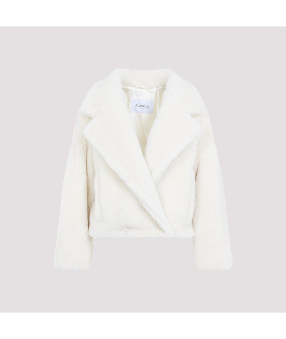 MAX MARA Белое шерстяное пальто, фото 2