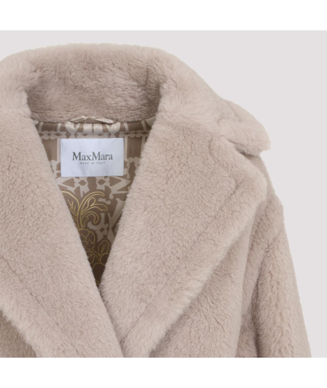 MAX MARA Бежевое шерстяное пальто, фото 5