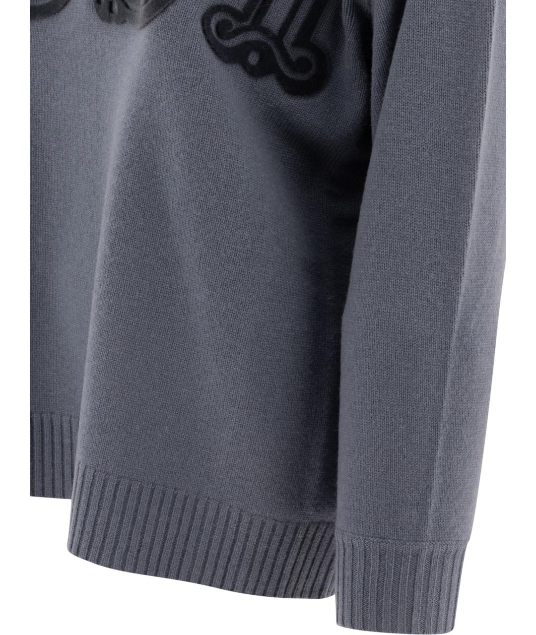 MAX MARA Серый шерстяной джемпер / свитер, фото 4