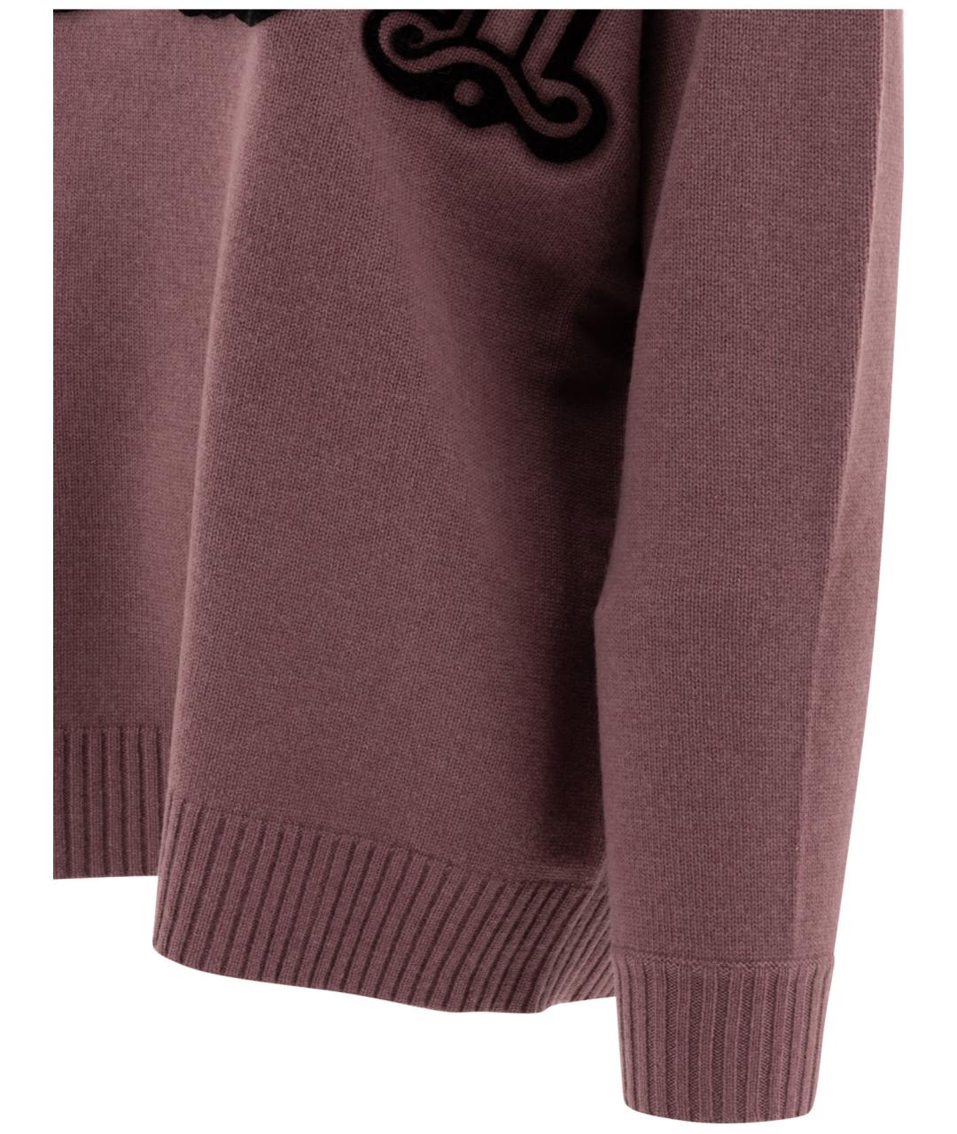 MAX MARA Фиолетовый шерстяной джемпер / свитер, фото 4
