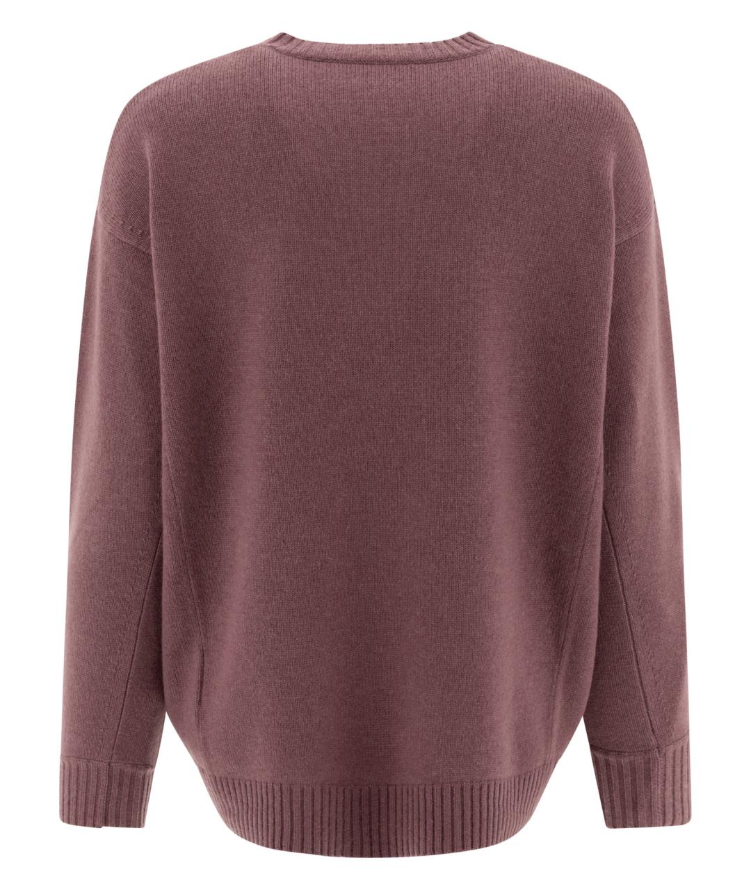 MAX MARA Фиолетовый шерстяной джемпер / свитер, фото 2