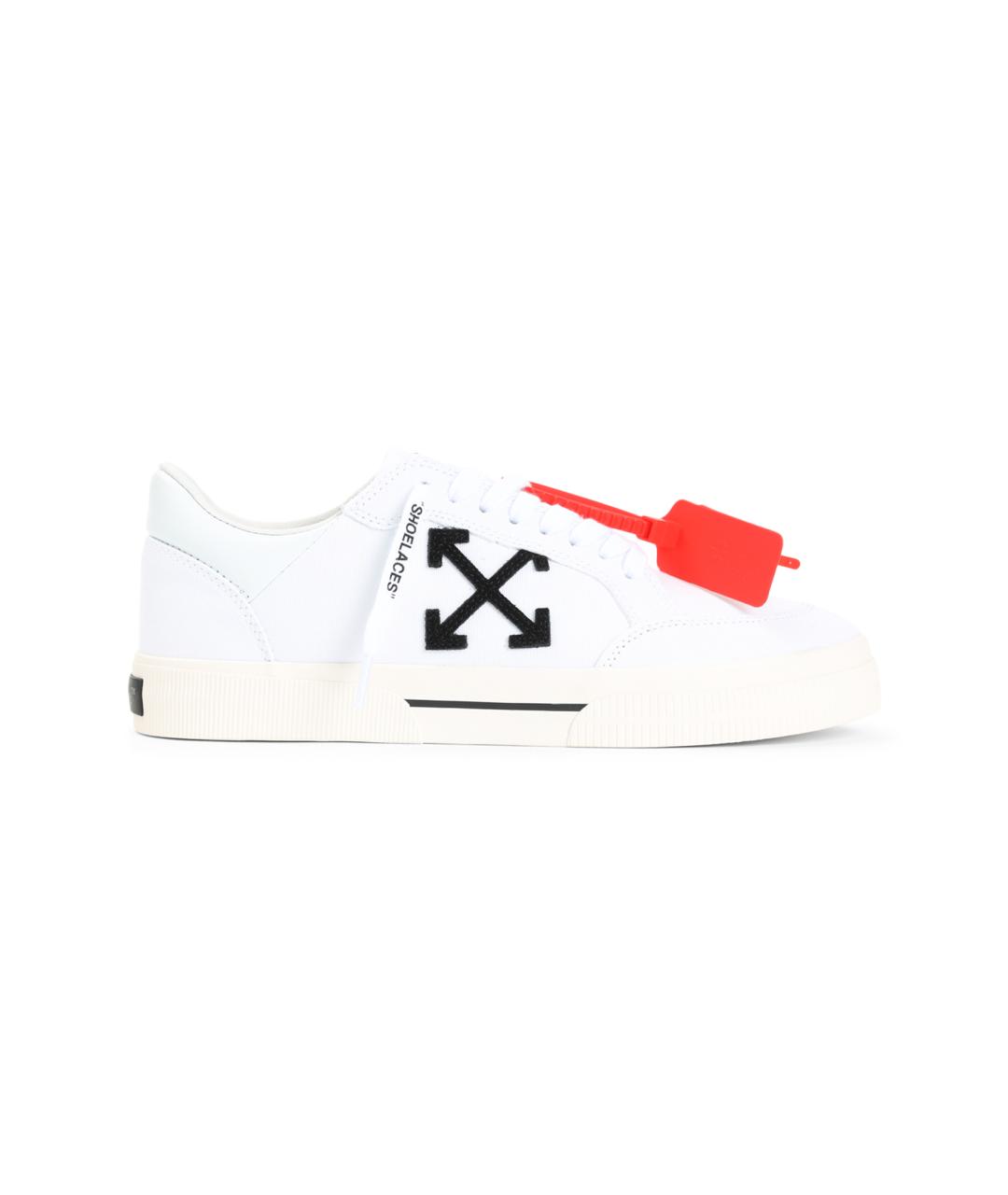 OFF-WHITE Белые текстильные низкие кроссовки / кеды, фото 1