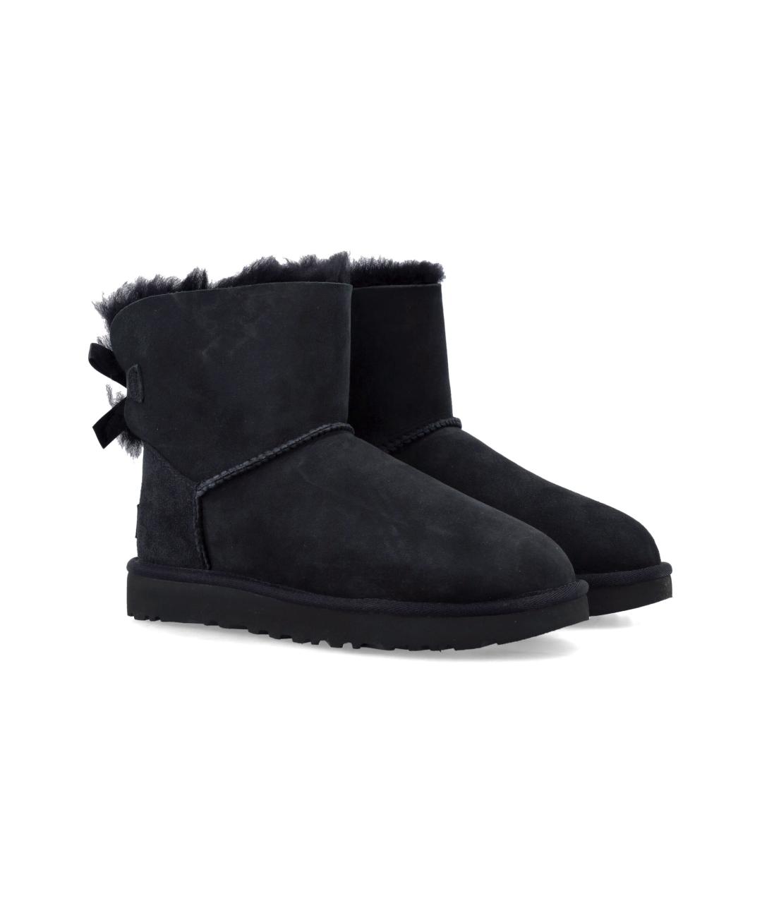 UGG AUSTRALIA Черные кожаные ботинки, фото 2