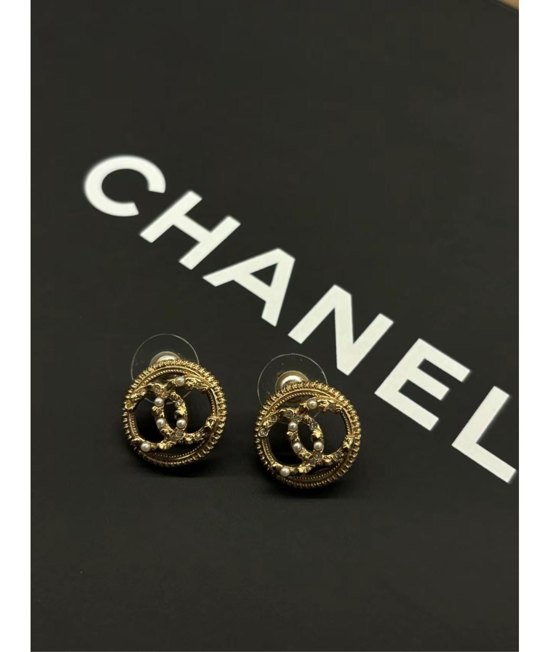 CHANEL Золотые серьги из желтого золота, фото 3