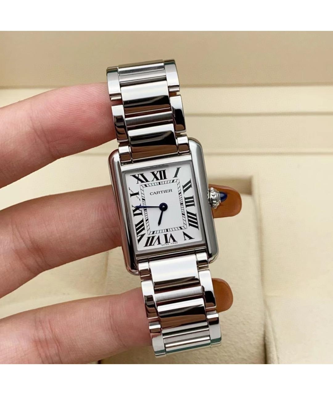 CARTIER Белые часы, фото 5