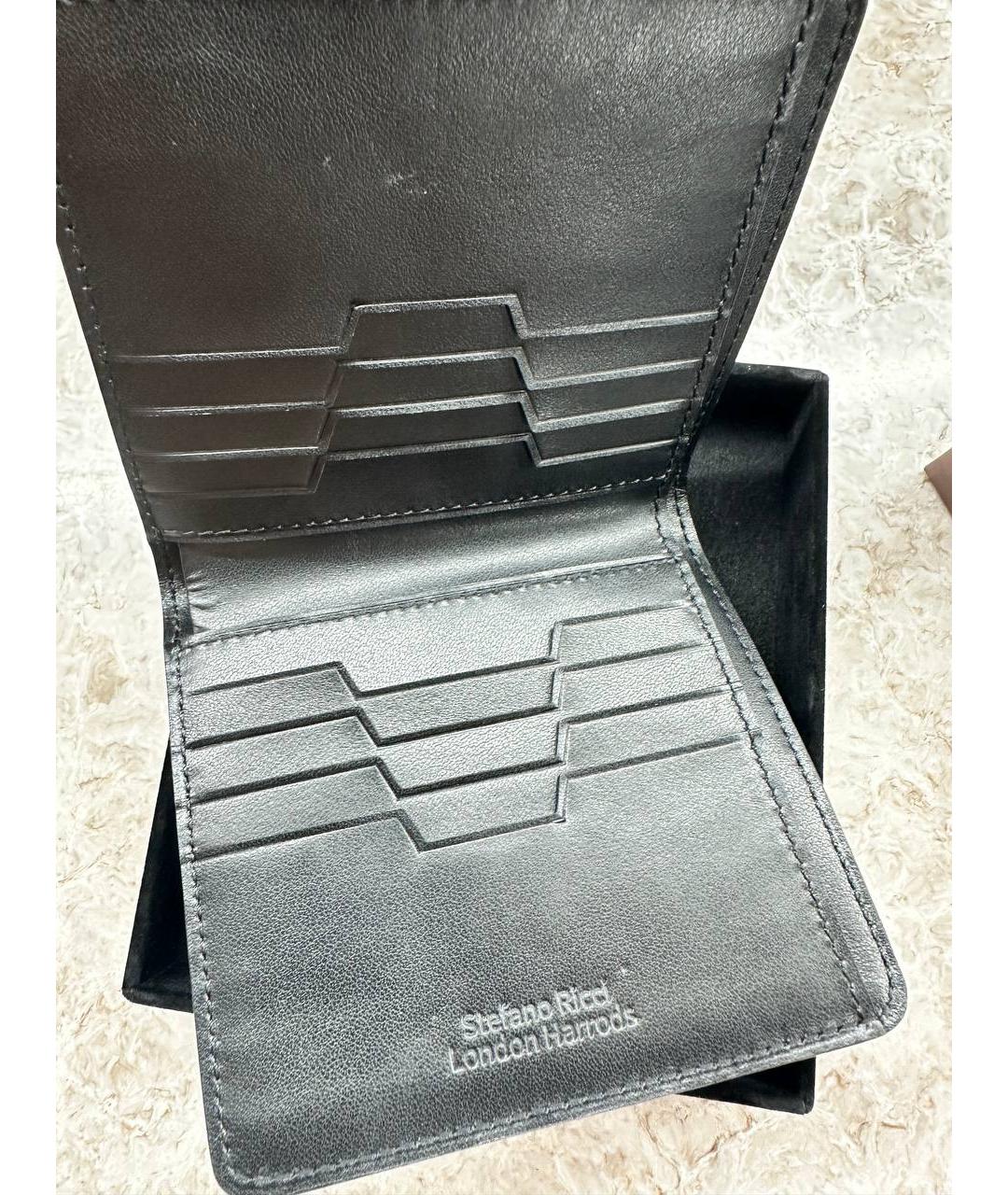 STEFANO RICCI Зеленый кожаный кошелек, фото 2