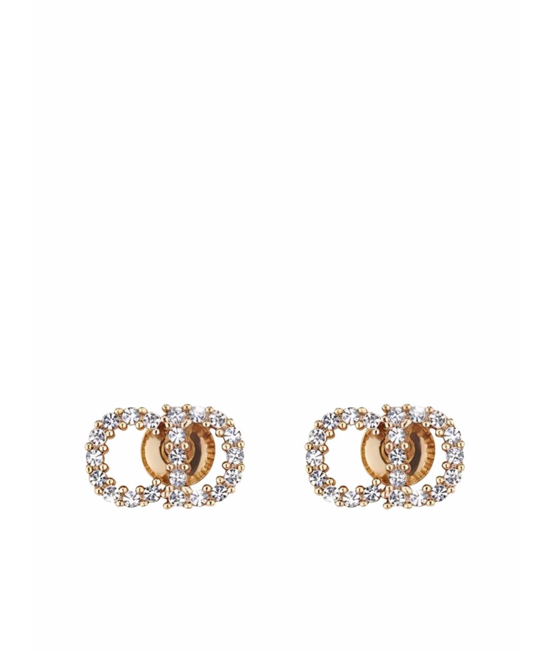 CHRISTIAN DIOR Золотые металлические серьги, фото 1