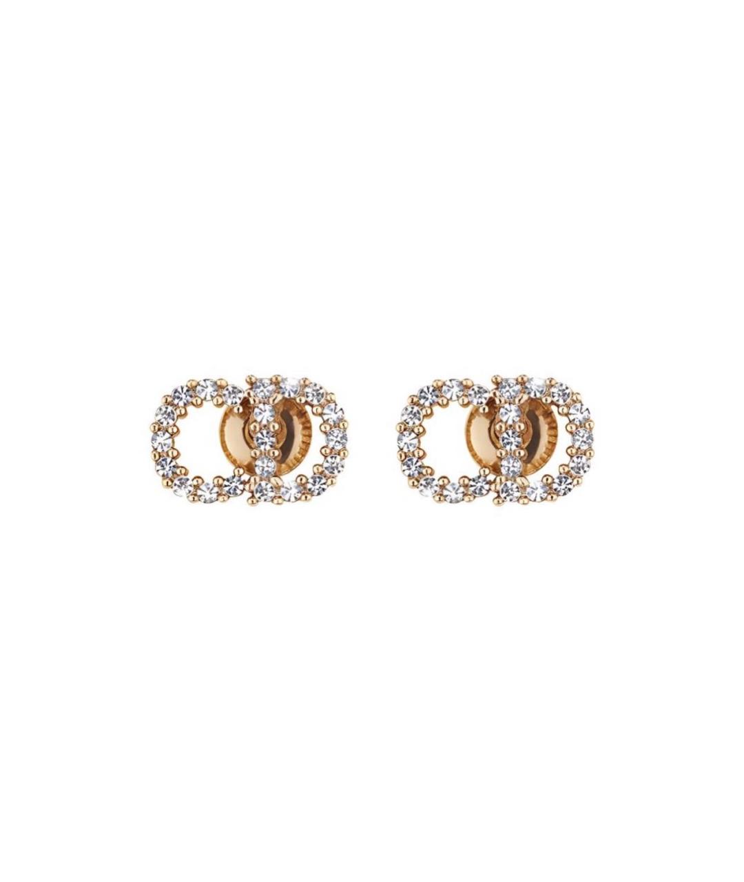 CHRISTIAN DIOR Золотые металлические серьги, фото 7