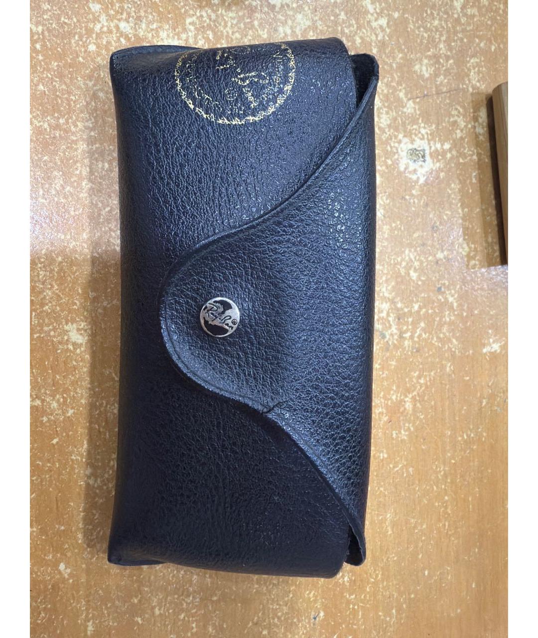 RAY BAN Черные металлические солнцезащитные очки, фото 2