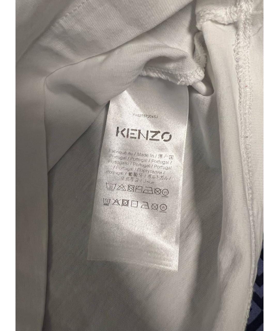 KENZO Белая хлопковая футболка, фото 5