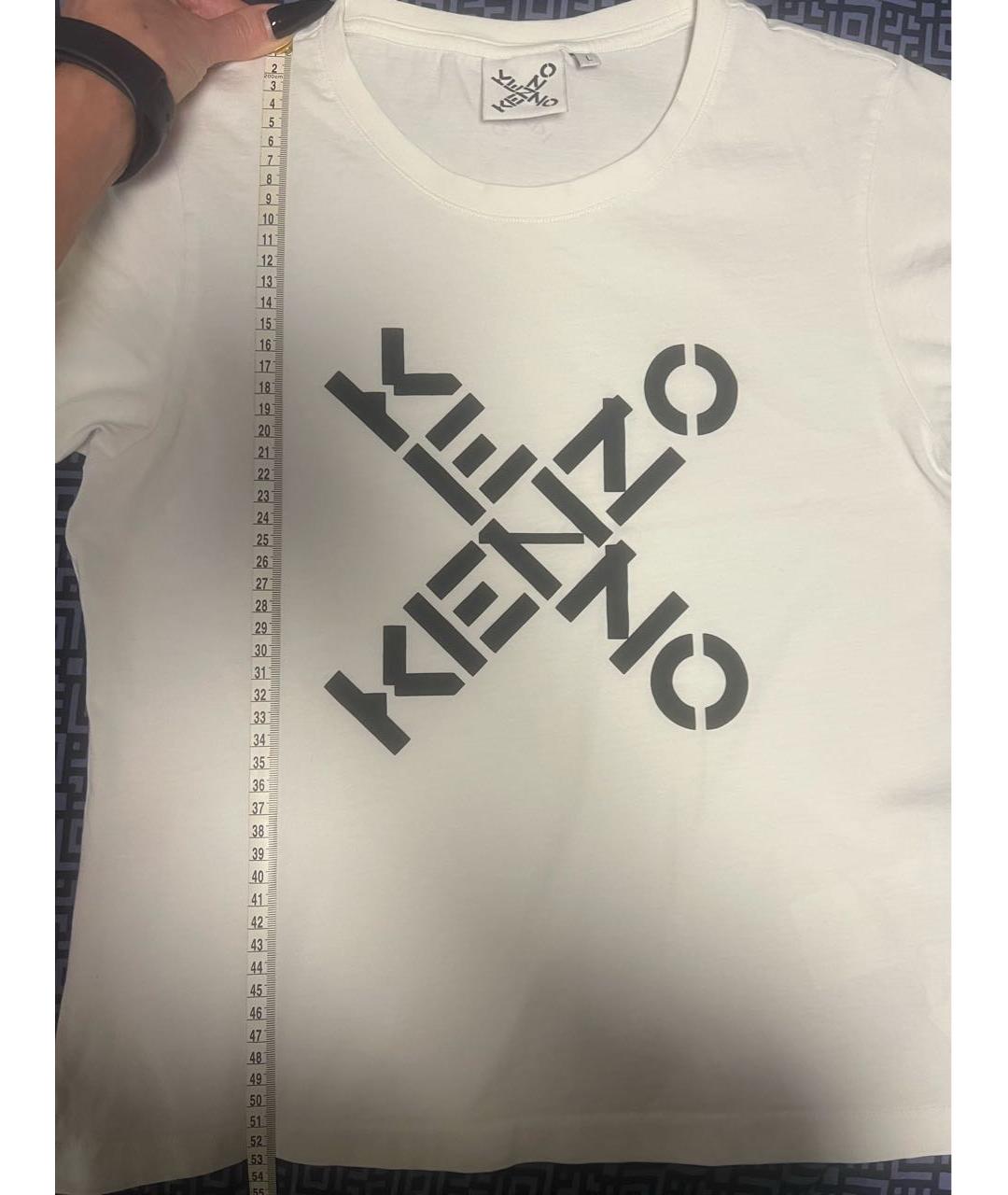 KENZO Белая хлопковая футболка, фото 8