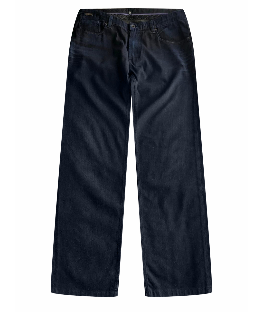 PAL ZILERI Темно-синие хлопко-эластановые прямые джинсы, фото 1
