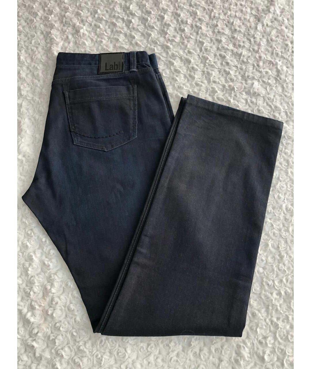 PAL ZILERI Темно-синие хлопко-эластановые прямые джинсы, фото 2