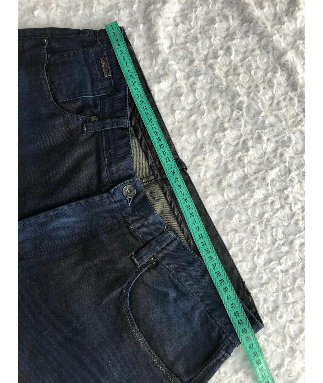 PAL ZILERI Темно-синие хлопко-эластановые прямые джинсы, фото 6