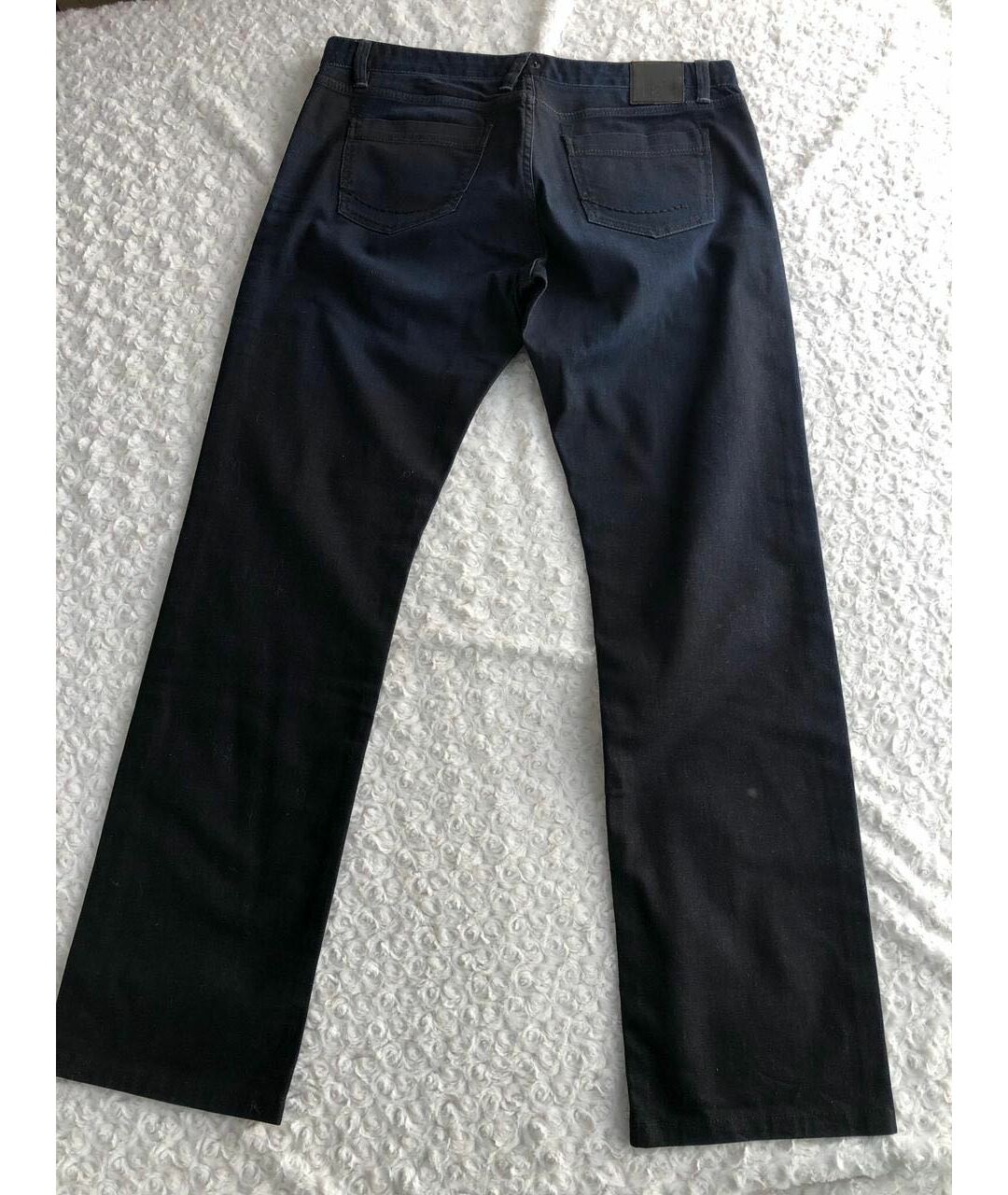 PAL ZILERI Темно-синие хлопко-эластановые прямые джинсы, фото 4