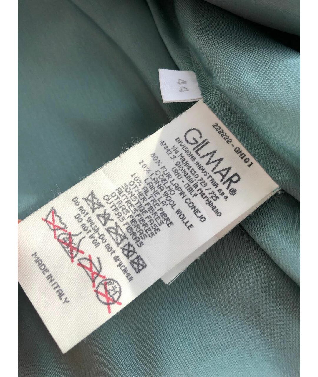 ICEBERG Бирюзовая меховая куртка, фото 6