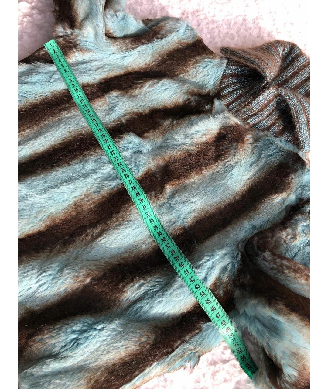 ICEBERG Бирюзовая меховая куртка, фото 5