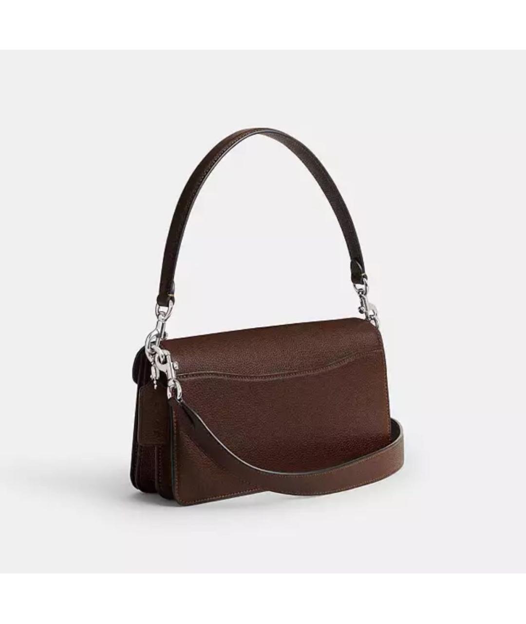 COACH Коричневая кожаная сумка через плечо, фото 2