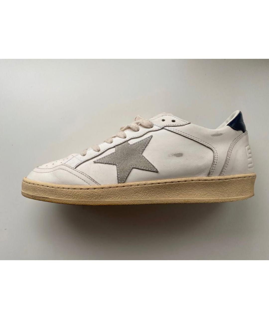 GOLDEN GOOSE DELUXE BRAND Белые кожаные низкие кроссовки / кеды, фото 6