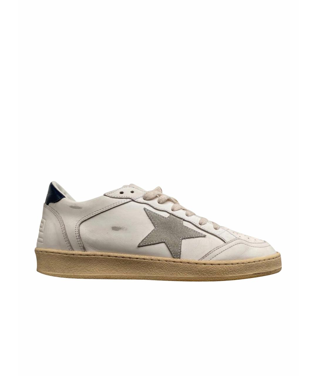 GOLDEN GOOSE DELUXE BRAND Белые кожаные низкие кроссовки / кеды, фото 1