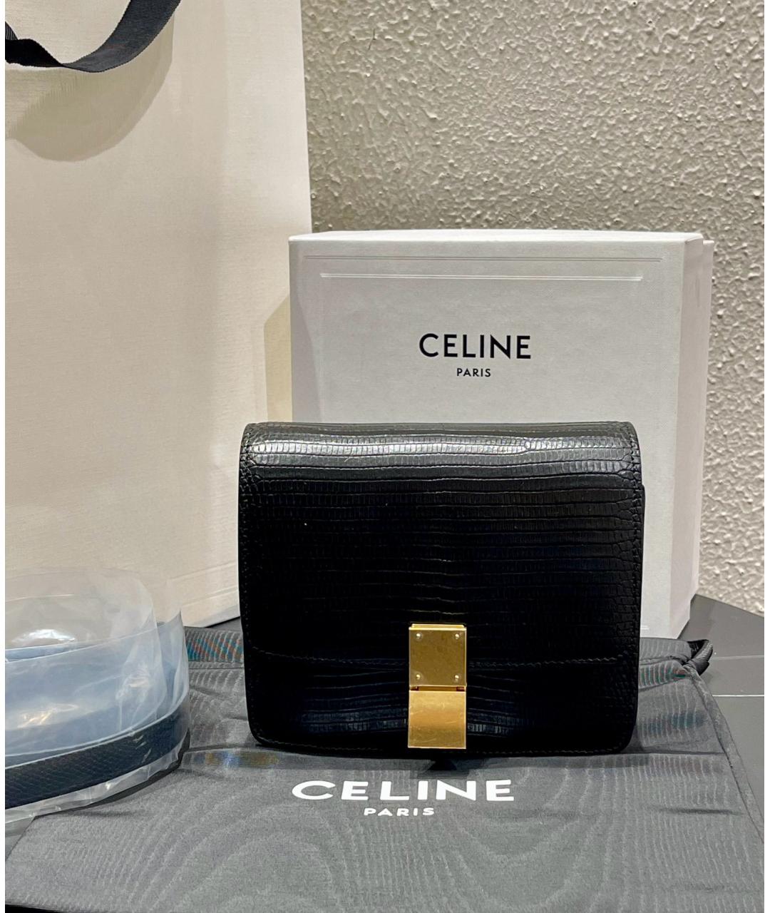 CELINE Черная кожаная сумка через плечо, фото 2