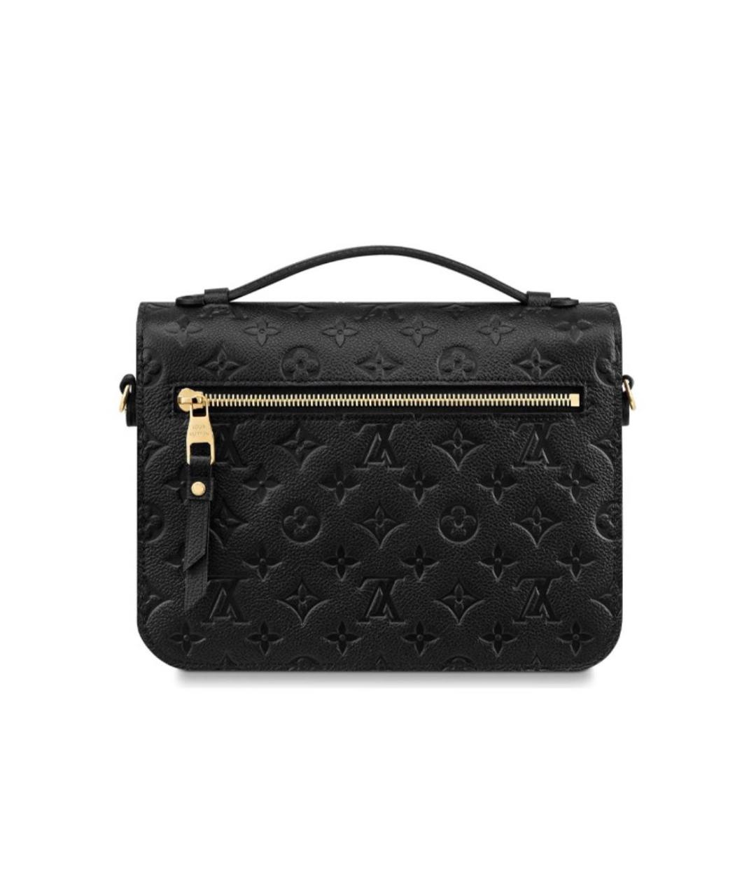 LOUIS VUITTON Черная кожаная сумка через плечо, фото 3