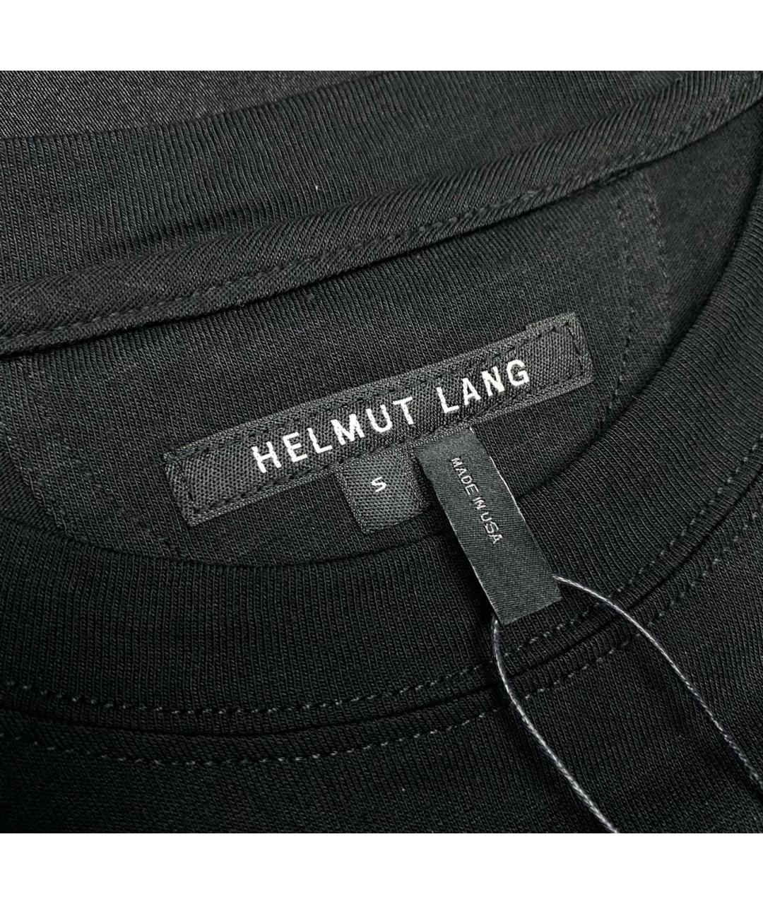 HELMUT LANG Черная хлопковая футболка, фото 6