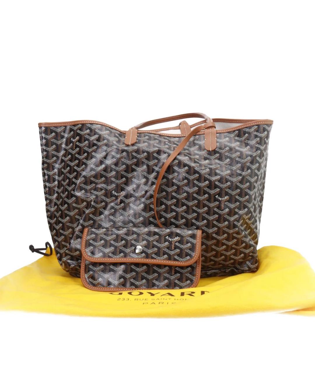 GOYARD Коричневая кожаная сумка тоут, фото 5