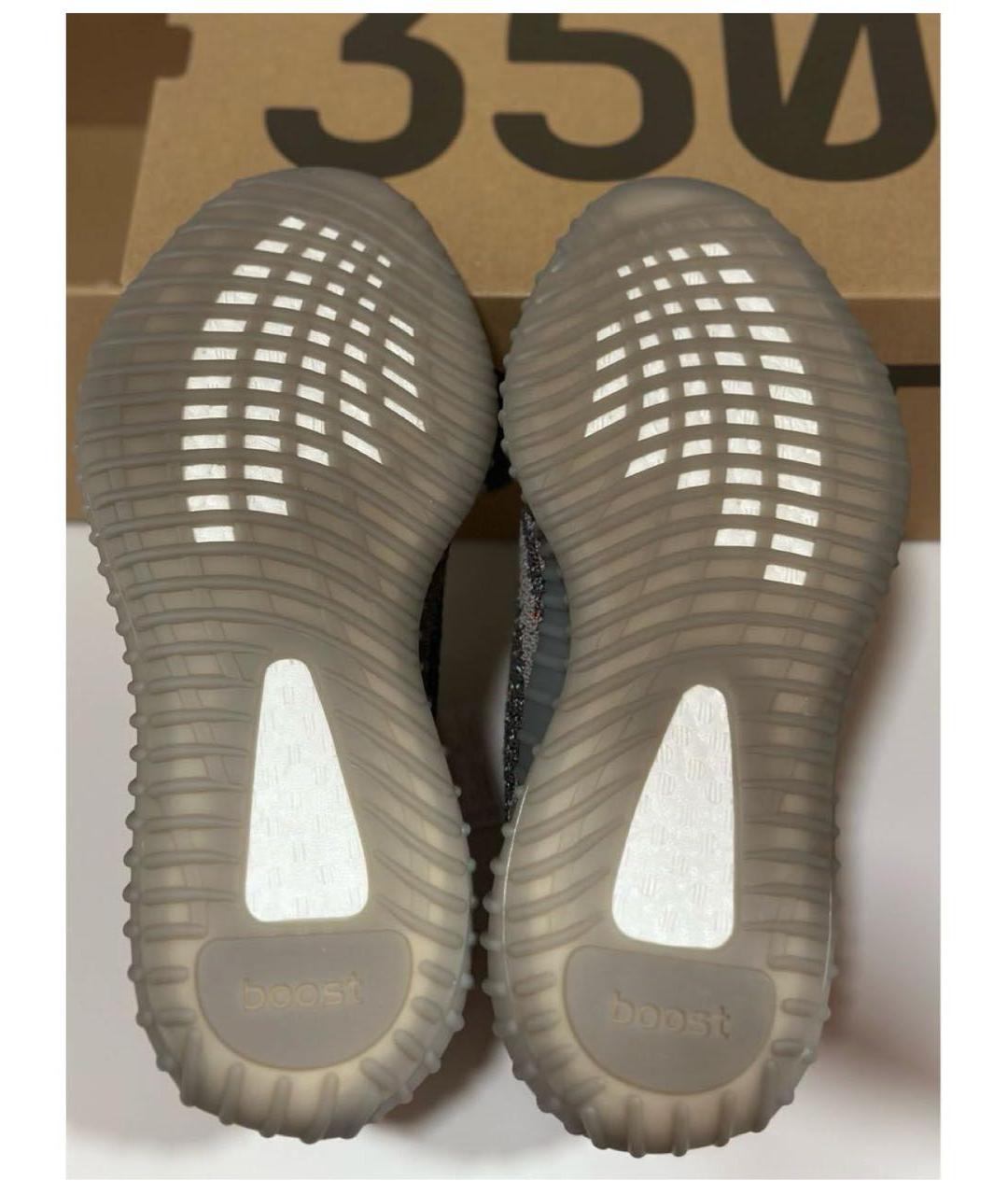 ADIDAS YEEZY Серые текстильные низкие кроссовки / кеды, фото 5