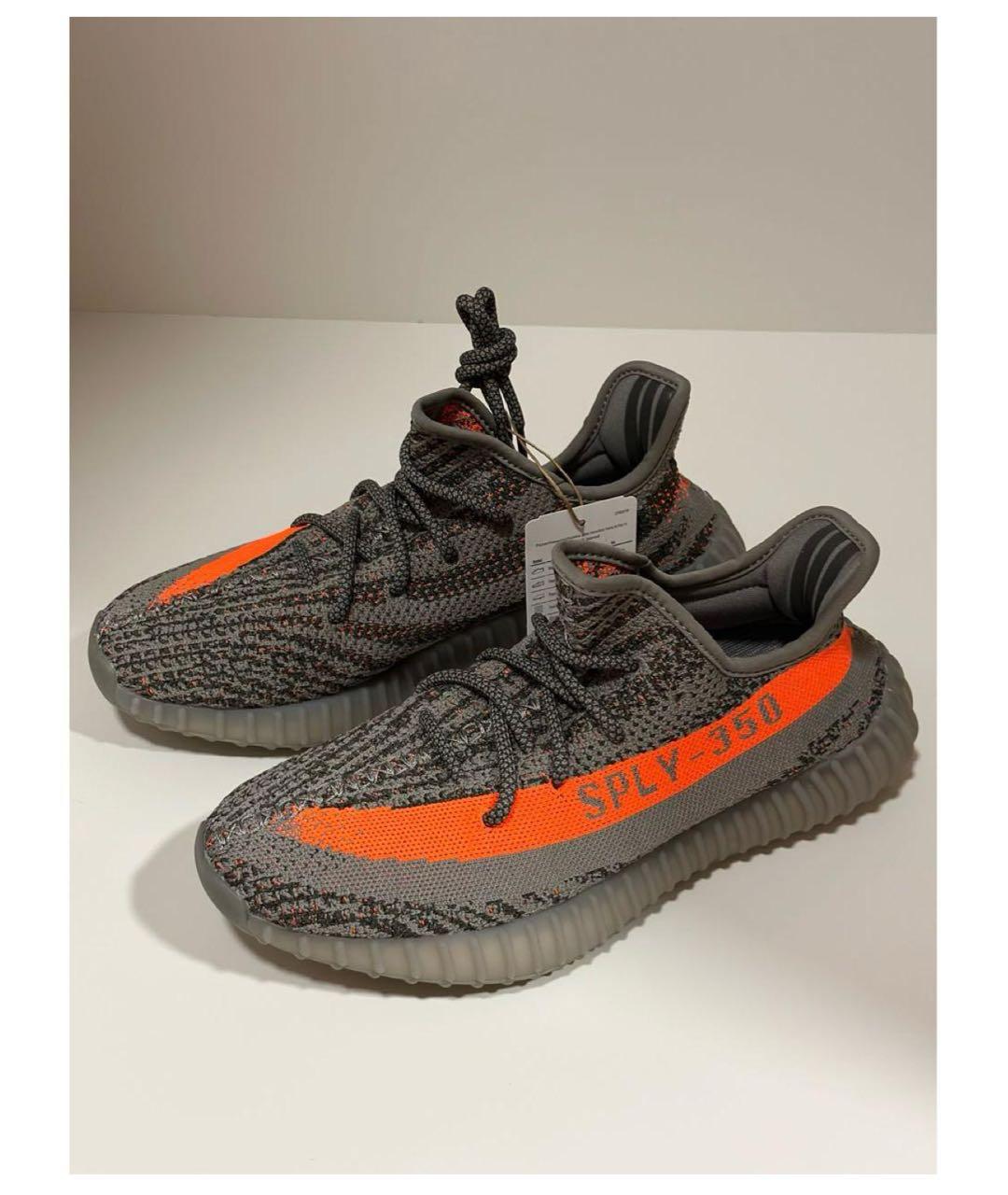 ADIDAS YEEZY Серые текстильные низкие кроссовки / кеды, фото 9