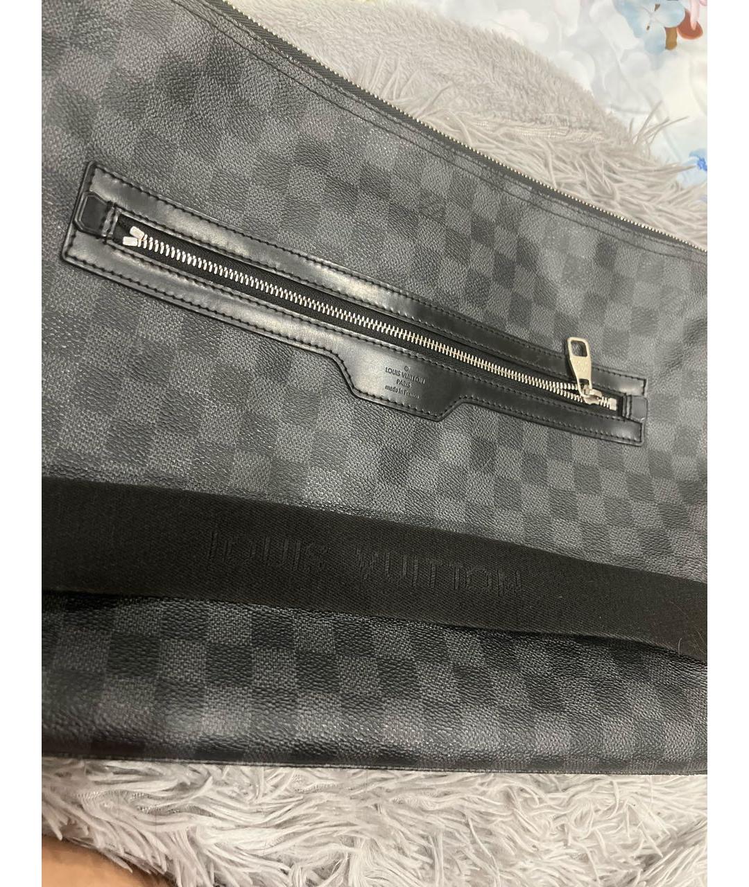 LOUIS VUITTON Антрацитовый портфель, фото 4