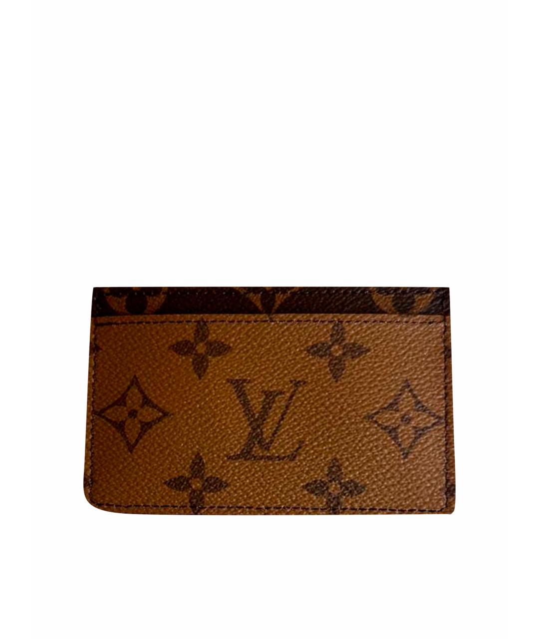 LOUIS VUITTON Коричневый кардхолдер, фото 1