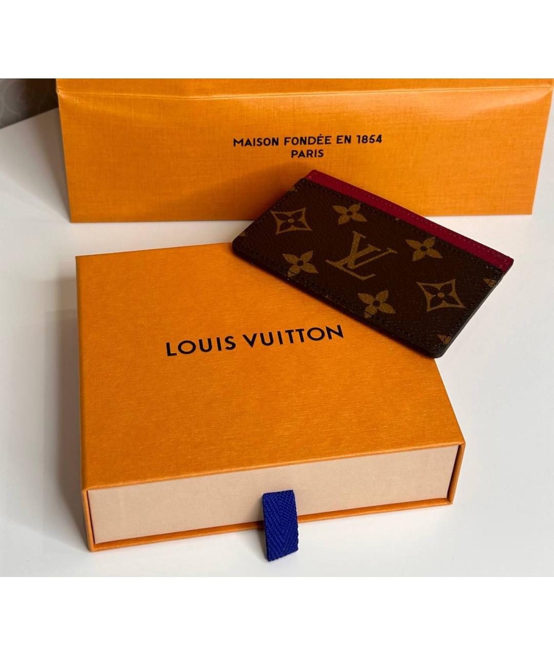 LOUIS VUITTON Коричневая визитница, фото 2