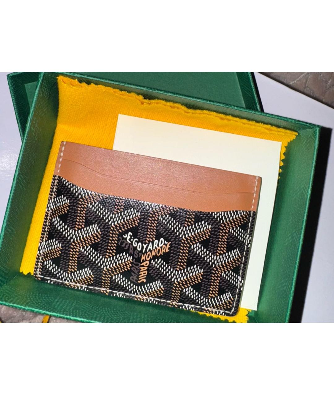 GOYARD Коричневый кожаный кардхолдер, фото 4