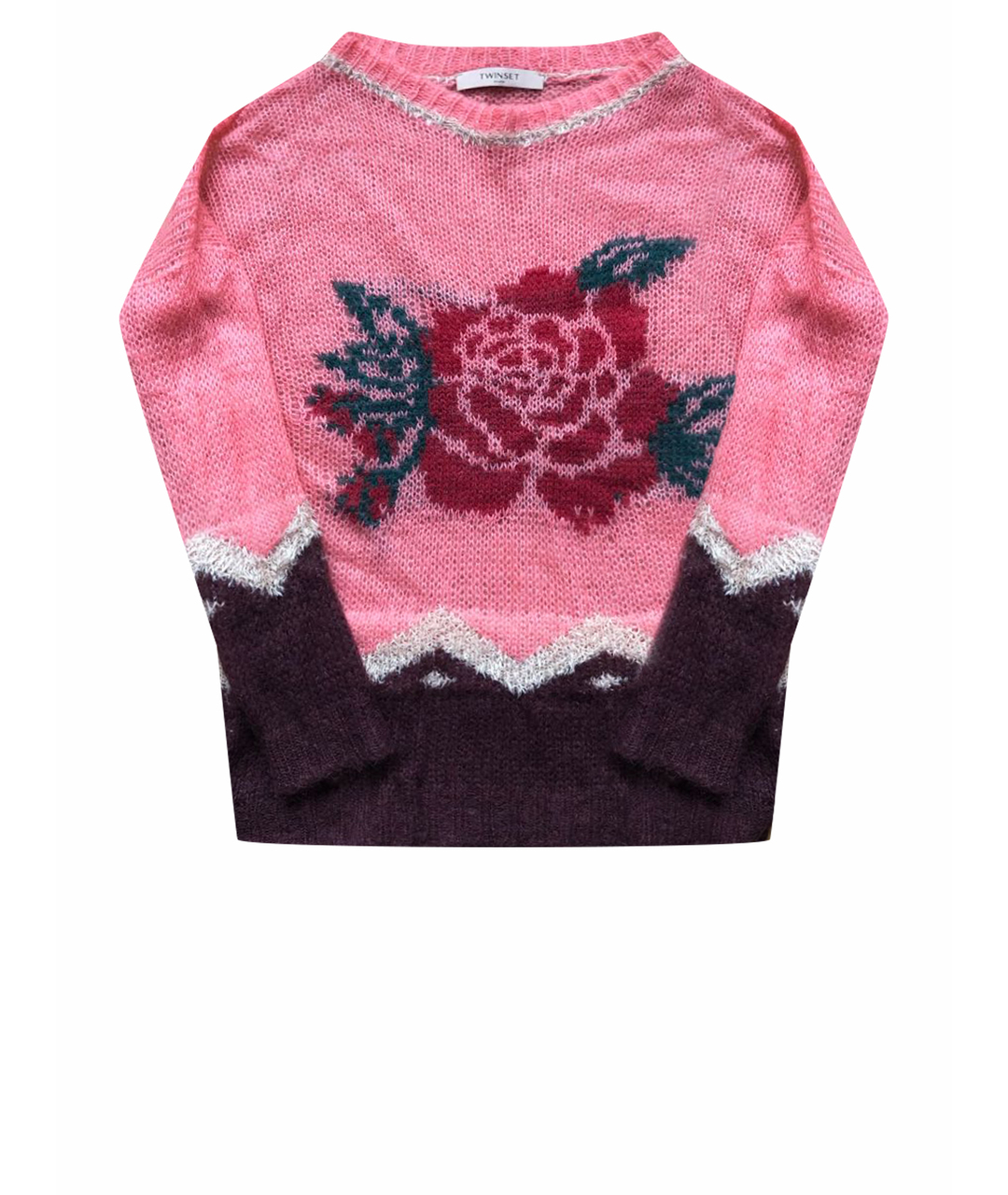 TWIN-SET Розовый шерстяной джемпер / свитер, фото 1