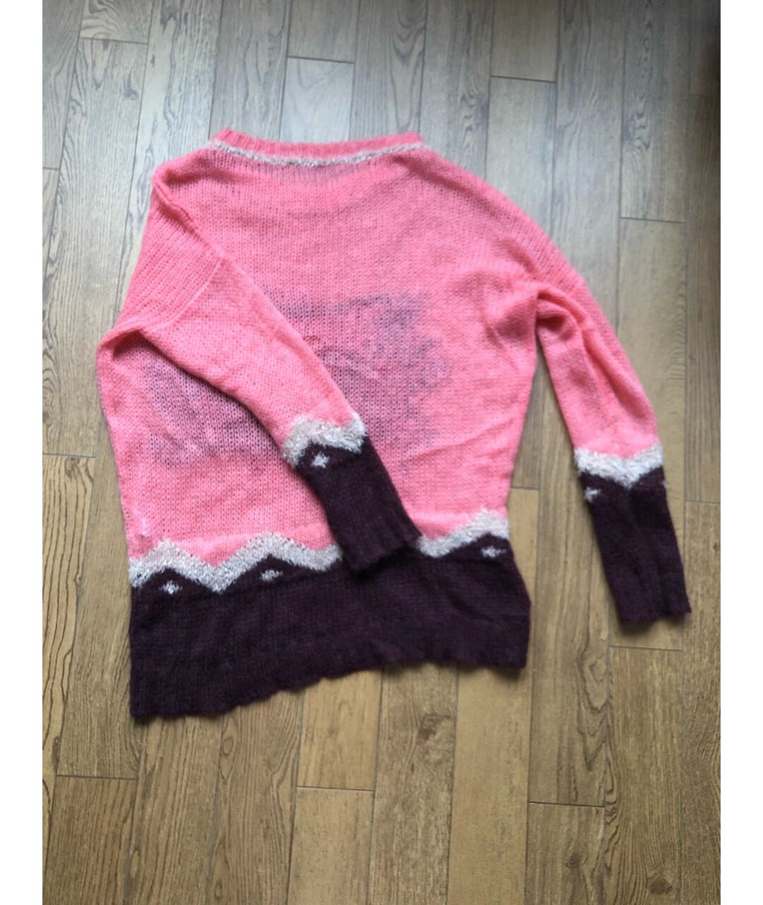 TWIN-SET Розовый шерстяной джемпер / свитер, фото 2