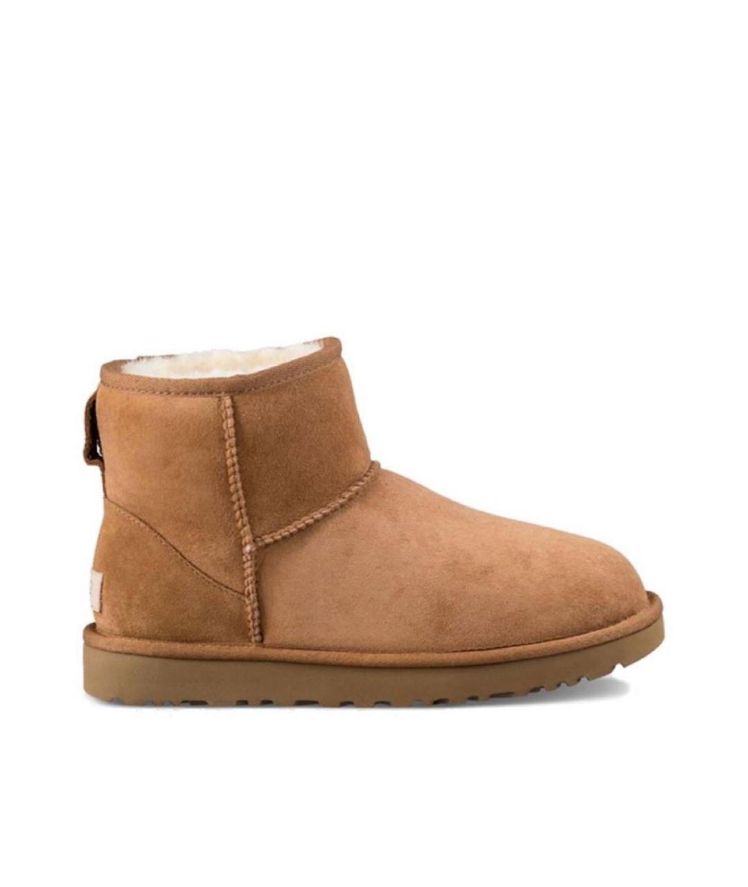 UGG AUSTRALIA Бежевые замшевые ботинки, фото 4