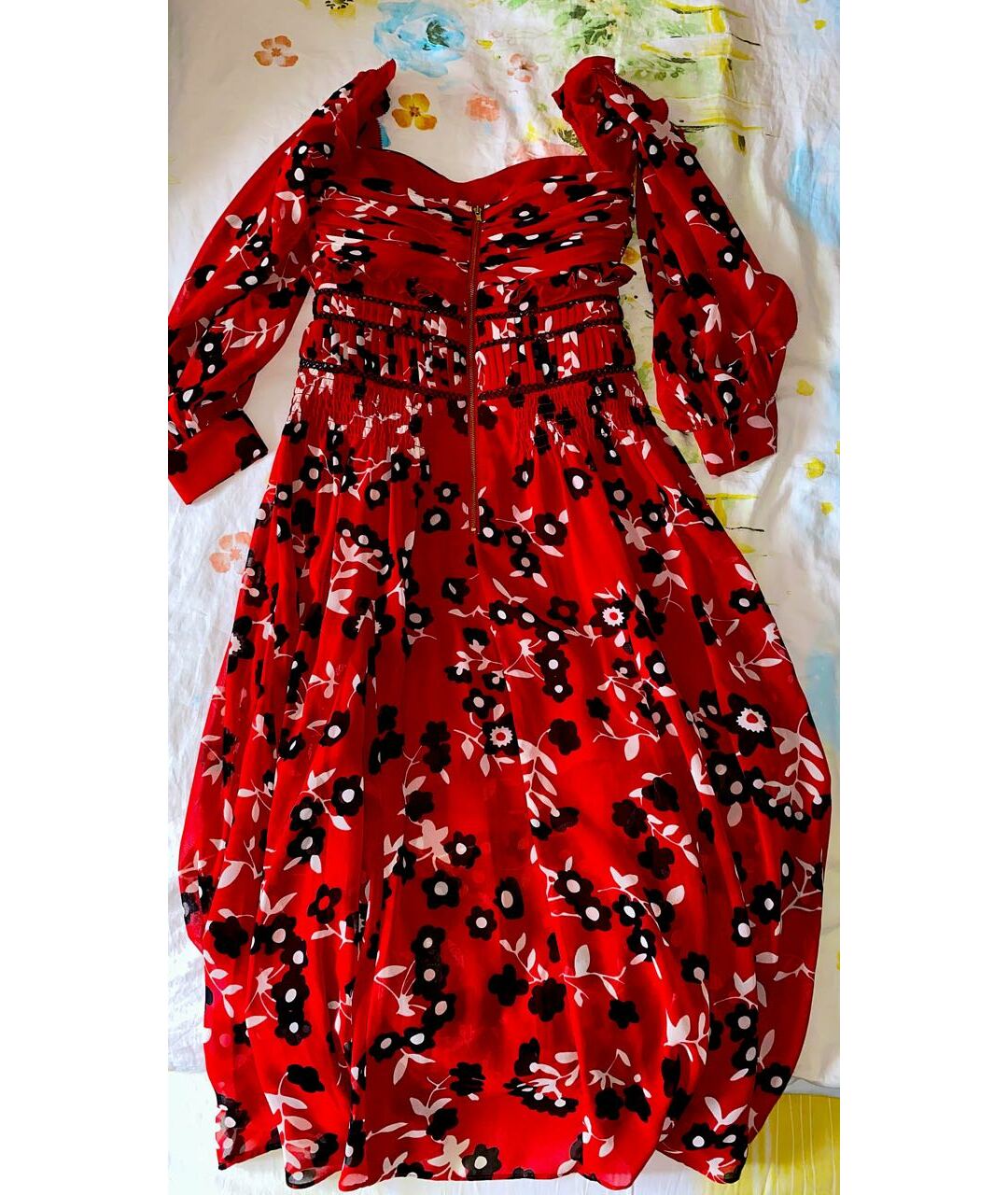 SELF-PORTRAIT Красное полиэстеровое коктейльное платье, фото 8